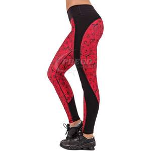 Custom <b>Women</b> Silk Screen Printed Cotton Bamboo Anti Bacterial Breathable Stylish Gym Yoga Pants 4 Way Stretch Workout <b>Tights</b> - Product Image 5