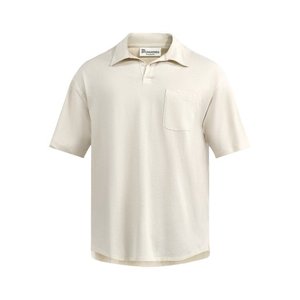 Novedad de verano, polos de manga corta para hombre, ropa de trabajo de Color sólido, Camiseta de algodón, jersey de solapa informal, ropa, Tops, azul y blanco - Product Image 1