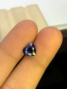 Pierre précieuse à facettes en forme de coeur naturel saphir bleu sans traitement thermique pour la fabrication de bijoux fins pierre en vrac - Product Image 2
