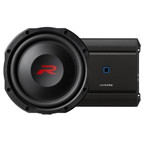 Pack de basses authentique Alpine R Series 12 pouces - Un caisson de basses peu profond R Series RS-W12D4 + amplificateur - Product Image 1