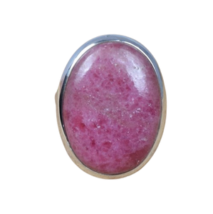 Luxueux Rhodonite Gemstone Bague Faite À La Main Mariage Indien Filles Bague Bague De Pierres Précieuses 925 Bijoux En Argent Sterling 925 Timbre Bijoux - Product Image 1