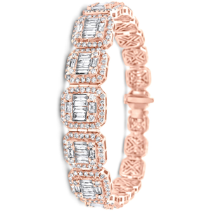 VVS Moissanite Diamond Tennis Bracelet 925 oro rosa Tennis bracelet Iced Out Hip Hop Fashion Jewelry - Product Image 2