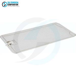 Couvre-panier médical manuel en acier inoxydable réutilisable pour stérilisation clinique, uniquement pour panier à fond plat - Product Image 2