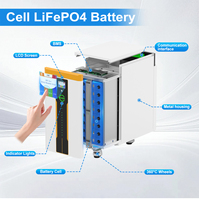 Nueva Batería Lifepo4 48V BMS de 5Kwh, 10Kwh, 16Kwh, 32KWh, 15kw, 50kwh, Batería de Litio Solar LiFePO4 51V 16S con Sistema de Atornillado, Vertical y Móvil