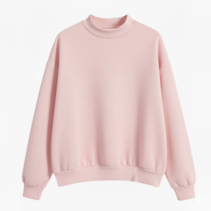 Comfortable Women Oversized <b>Stand</b> Collar Long Sleeve Pullover Casual Loose Fit Cozy Knit Streetwear <b>Crystal</b> Sweatshirt Autumn - Product Image 1