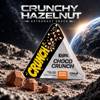 KisKis Choco-Crunch Snack Faible en Calories 11kcal Chocolat 12.6g Sachet Triangulaire Bonbons Lyophilisés pour Cadeau Thème Spatial Voyage