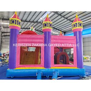 Centro de juegos inflable de PVC de calidad comercial con temática de caballo arcoíris, casa inflable para niños con tobogán para parque de atracciones - Product Image 1
