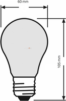 Ampoule Incandescente 60W E27 A60 à Base en Laiton, Verre Transparent, Lampe Basse Tension 50V, 810lm, pour Affichage Industriel et Usage Général
