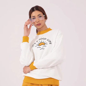 Sweat-shirt à capuche en molleton lourd en coton personnalisé, col roulé, surdimensionné, col montant, pull, sweat-shirt à col montant pour femmes, vente en gros - Product Image 1