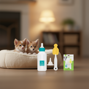 2 in 1 <b>Small</b> Animal Supplies Pet Nursing <b>Bottle</b> Set Puppy Kitten Feeding <b>Bottle</b> Milk Feeder Kit Wholesale Manufacturer - Product Image 3