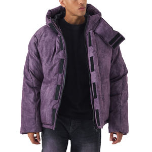 Chaqueta a prueba de viento Chaqueta acolchada con cuello de pie Chaqueta acolchada de invierno para hombre Abrigo de algodón ligero - Product Image 1