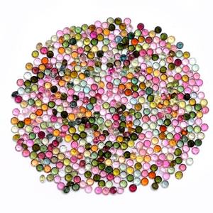 Tourmaline naturelle 4 mm, taille ronde brillante, pierres précieuses multicolores en vrac pour la fabrication de bijoux - Certifié par un tiers - Product Image 2
