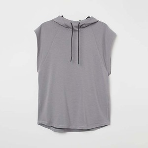 Vêtements pour hommes de couleur gris chiné grande taille débardeurs pour hommes 100% coton polyester respirant sans manches à capuche fermeture éclair - Product Image 4