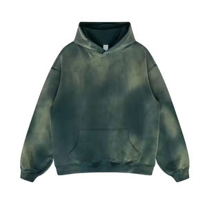 Sweat à capuche zippé pour hommes avec logo personnalisé Sweat à capuche zippé en coton éponge française de haute qualité, poids lourd et délavé à l'acide - Product Image 4