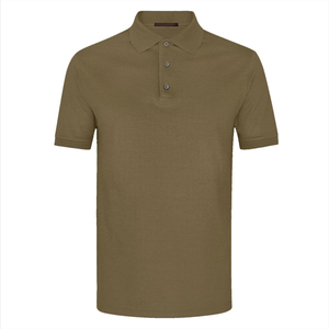 Polos pour hommes 100% coton grande taille logo personnalisé respirant polos pour hommes couleur unie à manches courtes personnalisés OEM - Product Image 1