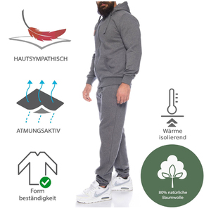 Conjunto Deportivo Informal de Algodón para Hombre, Sudadera Holgada con Cuello Redondo y Pantalones Jogger, Personalizable - Product Image 2