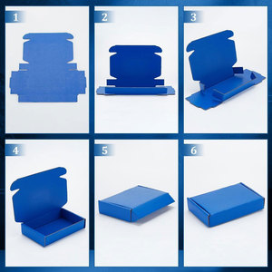 Cardboard Postal <b>Boxes</b> <b>Blue</b> <b>Gift</b> Small Shipping Mailers Kraft <b>Boxes</b> Corrugated Cardboard Postal <b>Boxes</b> for Packaging - Product Image 4