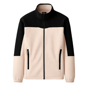Nouveau Style unisexe couleur bloc polaire Softshell col montant avant Logo veste randonnée voyage quotidien vêtements de travail hiver - Product Image 4