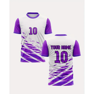 Camisetas de Fútbol de Diseño Digital, Corte Automatizado, Camisetas de Fútbol Personalizadas para Hombre con Nombre y Número, Cómodas y Transpirables - Product Image 1