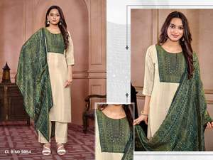 Nouveau 2024 dernier concepteur lourd pur or tissu Kurti pantalon & Dupatta lourd broderie séquence travail vente entière fournisseur à vendre - Product Image 6