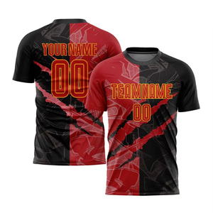 Uniformes de football d'équipe professionnelle pour le match et l'entraînement Kits de football imprimés personnalisés légers, matériaux à séchage rapide en gros - Product Image 4