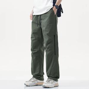 Pantalones Cargo Holgados Vintage para Hombre, Impermeables, Casuales, Deportivos, para Correr, Primavera Verano, Pantalones de Paracaídas, Pierna Ancha, Diseño Plano - Product Image 1