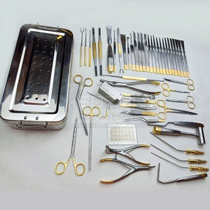 ชุดเครื่องมือผ่าตัดเสริมจมูกแบบแมนนวลทำจากสแตนเลสคุณภาพดีพร้อมเครื่องมือที่คมและเรียบเนียนครบชุดนำกลับมาใช้ใหม่ได้เป็นมิตรกับสิ่งแวดล้อม - Product Image 1