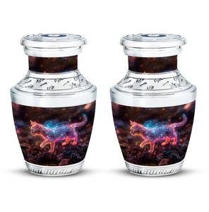 Urnas decorativas de gato de hadas para cenizas humanas Metal para adultos Urnas funerarias de mamá personalizadas para gato Pequeño recuerdo - Product Image 5