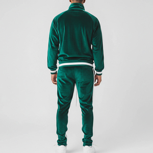 Conjunto Deportivo de Terciopelo para Hombre, 2 Piezas, Ropa Deportiva para Otoño, Traje con Capucha de Terciopelo - Product Image 2
