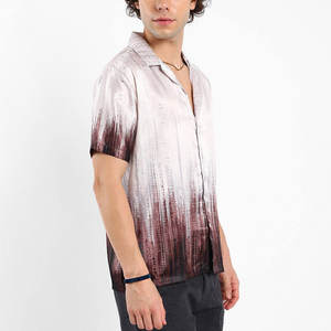 Camisas casuales con cuello cubano hechas a medida, multicolor, estilo único, disponibles en todas las tallas, camisas de manga corta con cuello cubano - Product Image 3