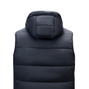 <b>Top</b> Quality Men Hooded Puffer Vest Navy Blue Padded Vest Detachable Hood Sleeveless Winter <b>Bubble</b> Jacket Body Warmer Wholesale - Product Image 6