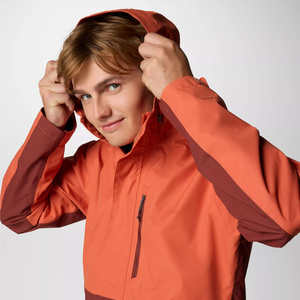 เสื้อแจ็คเก็ตผ้านิ่มกันน้ำกันลมน้ำหนักเบาของผู้ชายเสื้อกันฝนกลางแจ้งระบายอากาศได้ดีผลิตตามสั่ง - Product Image 4