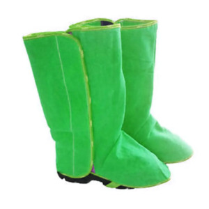 Couvre-chaussure en cuir de vachette fendu écologique Vêtements de sécurité industrielle Ignifuge Construction robuste Couvre-chaussure de soudage - Product Image 4