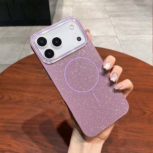 เคสไอโฟน 17 แอร์ กลิตเตอร์พร้อมวงแหวนแม่เหล็ก สีม่วง - Product Image 1