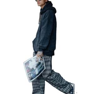 เสื้อฮู้ดซิปผู้ชายทรงปกติผ้าเฟรนช์เทอร์รี่แบบฟอกกรด ปรับแต่งปักลายได้ สไตล์สตรีทแวร์ วินเทจ เบสิค ผ้าฟลีซ - Product Image 6