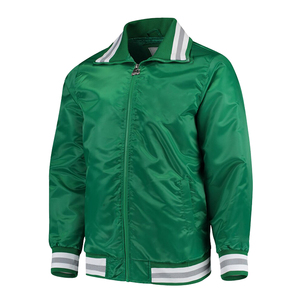 Vintage Satin Winter Casual Stand Solid Color Dyed Varsity Jacket Men Women Trendy Streetwear Baseball Bomber Custom Logo Coat - Product Image 5