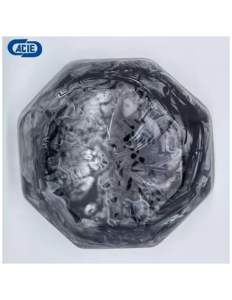 Bol de vaisselle en résine acrylique fait à la main personnalisé bol de service et de mélange de salade de fruits avec texture de marbre aqua swirl vaisselle - Product Image 3