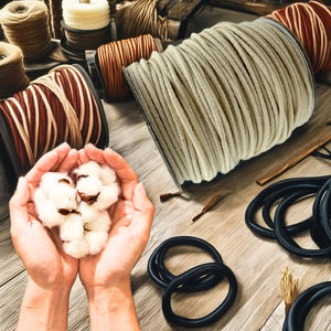 Cordon tressé en polyester 100% écologique à haute ténacité, longueur personnalisée, vente en gros d'usine, diamètre 2,5 mm, pour la fabrication de bougies et les vêtements - Product Image 2