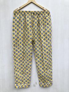 Ensemble pyjama indien imprimé à la main, tenue de nuit, tenue de fête, motif floral, pyjama fait main, cadeau de Noël pour elle - Product Image 3