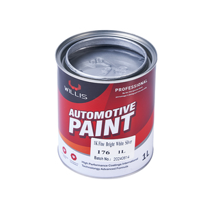 Revêtement argenté blanc brillant <span class=keywords><strong>fin</strong></span> 1K de haute qualité Prix ultra-bas Luminosité moyenne Forte adhérence OEM Revêtement liquide acceptable - Product Image 2