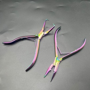 Kit d'outils pour extensions de cheveux arc-en-ciel Micro perle en acier inoxydable Applicateur Remover Pliers Case Cold Fusion Hair Extension Tool Kit - Product Image 6