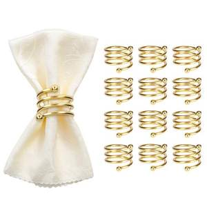 Anneau de serviette en acier inoxydable de qualité de luxe anneau de serviette porte-mouchoir de forme antique pour l'utilisation de tissu de serviette de fête de mariage d'hôtel - Product Image 3