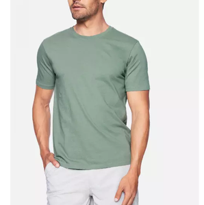 Camiseta de manga corta para hombre, camisa 100% de algodón de Color sólido, alta calidad, venta al por mayor, precio barato, fabricación directa de fábrica - Product Image 3