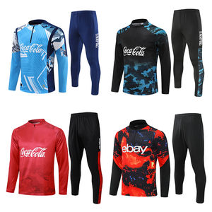 Kit de chándal de fútbol sublimación personalizada chaqueta de fútbol para hombres traje de entrenamiento traje de fútbol 2024/2025 sudadera - Product Image 1