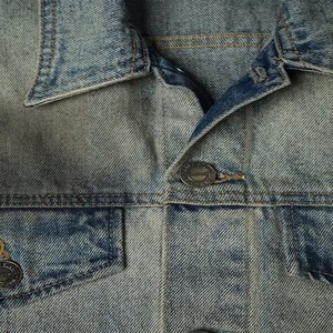 Veste en jean pour homme, bleu, élastique, manteau en jean pour homme, vêtements imprimés, mode vintage, vêtements pour homme, vêtements d'extérieur élégants - Product Image 2