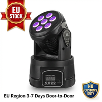 Luz Móvil LED RGBW 4 en 1 de 7x12W, Libre de Impuestos en Almacén de la UE, Envío Rápido, Iluminación Profesional para Escenarios, DJ, Discotecas y Clubs
