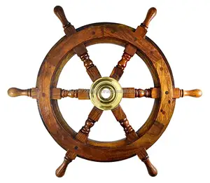 Antike Schiffe Lenkrad Nautisches Dekor Holz Schiffs rad für den Einsatz in Haus und Büro und Wohnzimmer 12 Zoll
