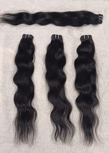 Extensions de cheveux indiens Remy de qualité supérieure de 24 pouces Extensions de cheveux humains naturels de style vague - Product Image 2