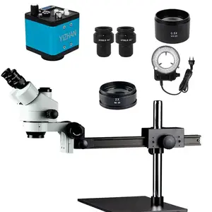 3.5X-270X microscopio digitale industriale trinoculare HD riparazione del telefono cellulare regolabile interpupillare distanza microscopio