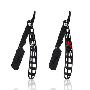 Nouvelle Arrivée Rasoir Pliant Droit en Acier Inoxydable à Marque Privée pour Hommes, Rasoir à Barbe Personnalisable avec Logo - Product Image 1